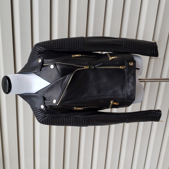 Burberry Jackets & Blazers - BURBERRY 100% LEATHER MOSSGROVE BIKER MOTO JACKET